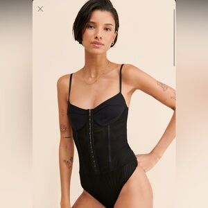 Anthropologie Black Bodysuit